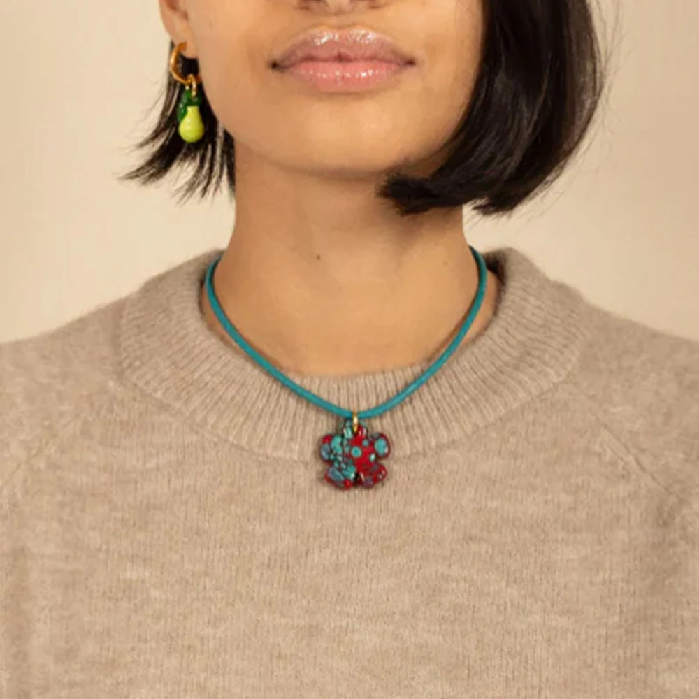 Sandralexandra - Collier Clover - Red Turquoise – Image 3