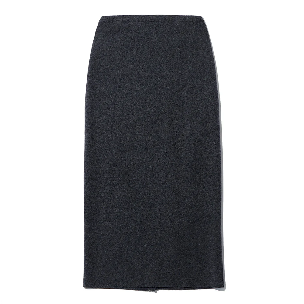 Le 17 septembre - Jupe Button Straight Knit - Charcoal – Image 5
