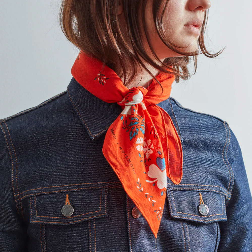 Moismont x Merci - Bandana Trèfle - Orange – Image 4