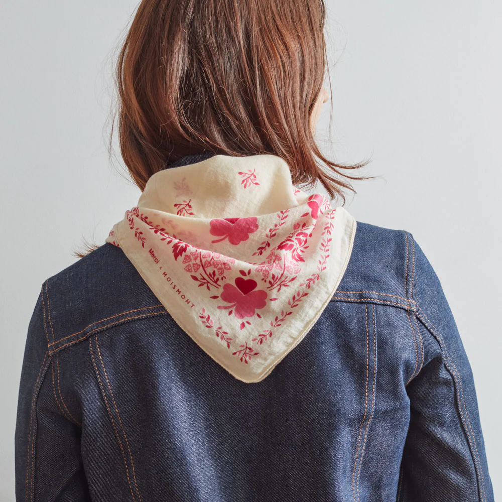 Moismont x Merci - Bandana Trèfle - Rose – Image 5